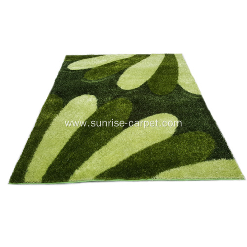 100% Polyester Silk Shaggy Carpet with 1200D pattern